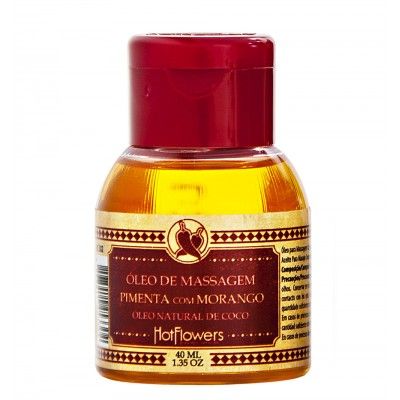 ÓLEO DE MASSAGEM PIMENTA COM MORANGO
